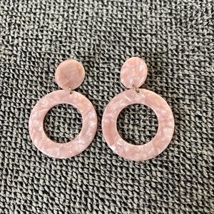 Pink hoop earrings